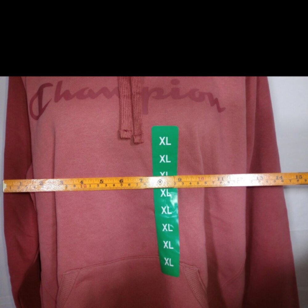 NWT Champion Women's Sandalwood Red Fleece Hoodie Pullover Sweatshirt Size XL - Picture 10 of 11